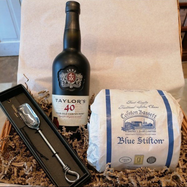 40 year old port, colston basset stilton and a stilton scoop