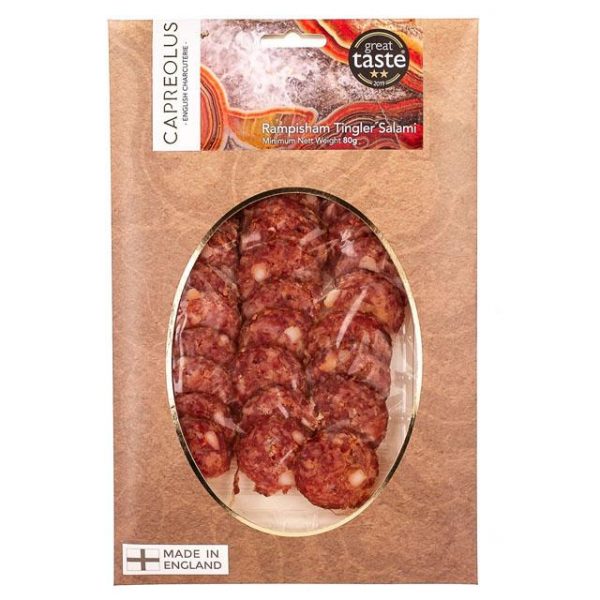 Rampisham Tingler Salami in Packaging